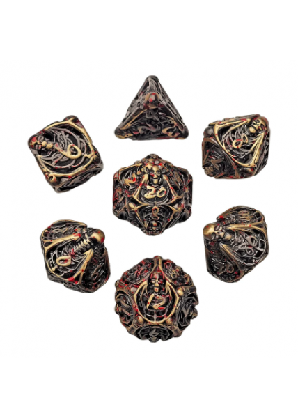 Lich Slayer Hollow Metal RPG Dice Set